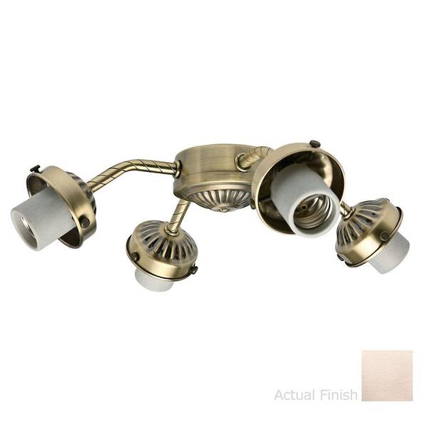 Casablanca 4-Light Brushed Nickel Straight-Arm Thumbscrew Fitter Light Kit-DISCONTINUED