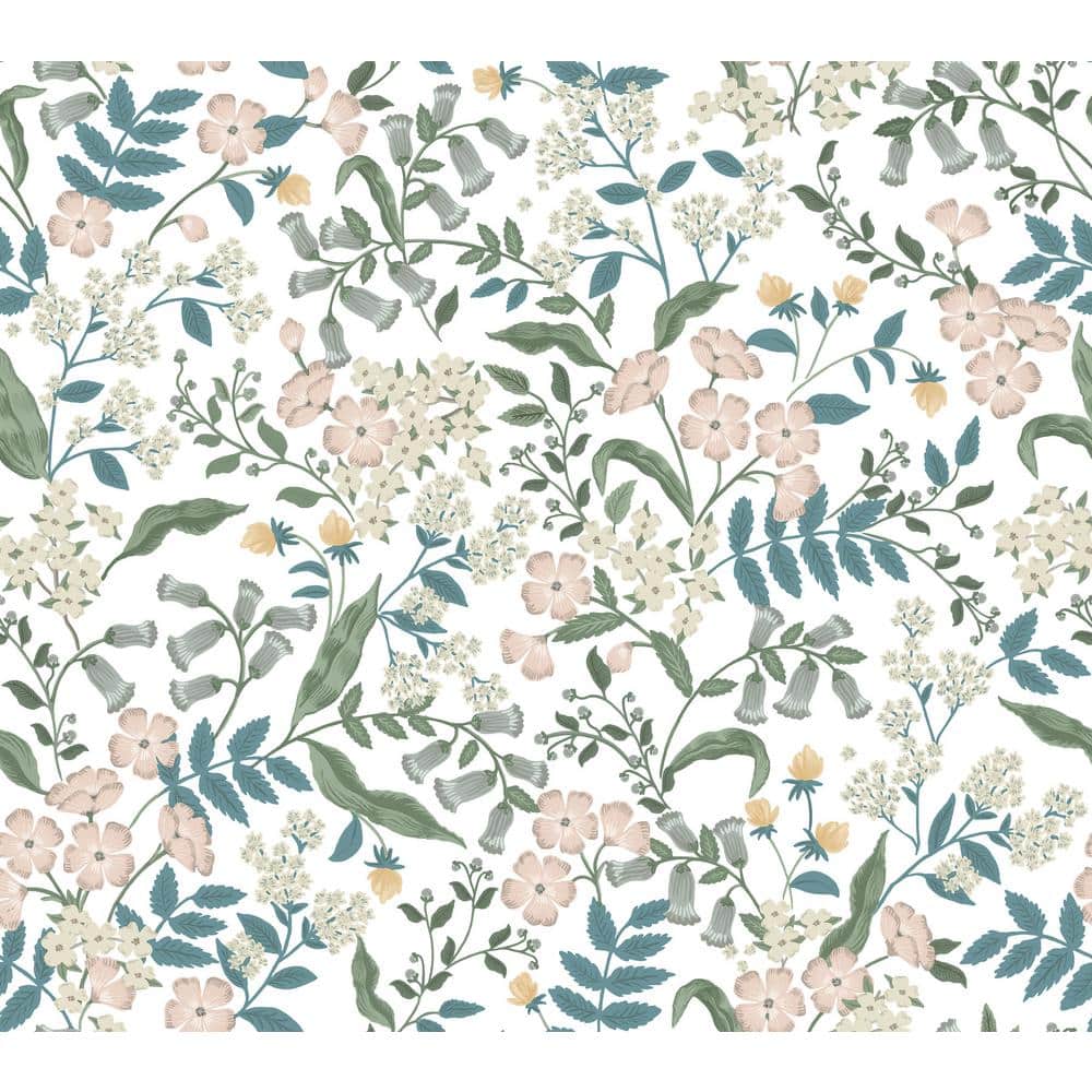 Blush Floral Peel and Stick Vinyl Wallpaper