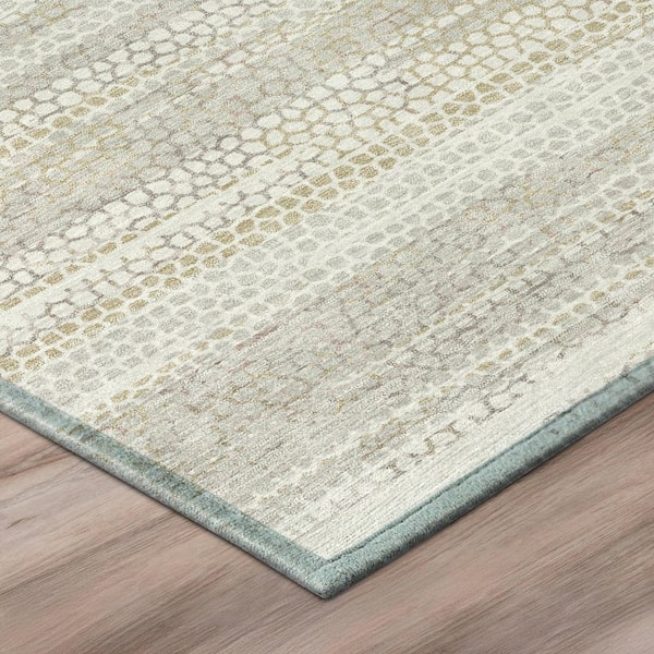 Chantille Machine Washable Indoor/Outdoor Abstract ACN3115 Ivory 2 ft. x 7 ft. Runner Rug