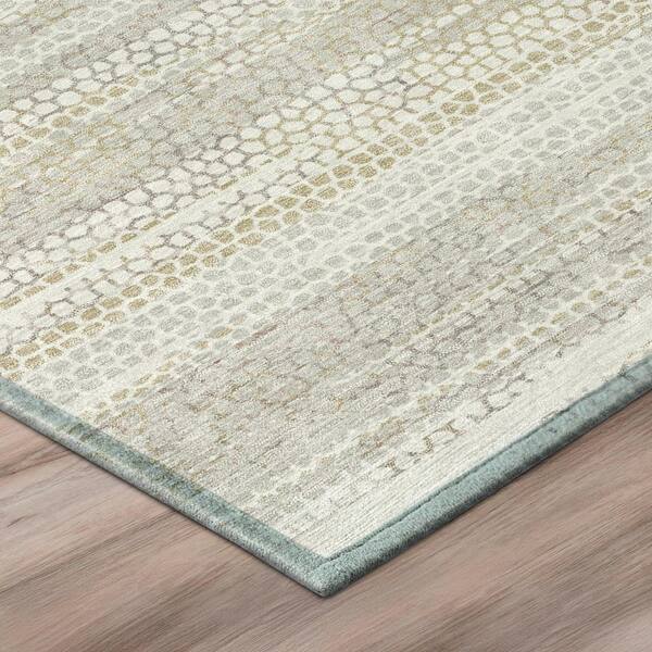 Chantille Machine Washable Indoor/Outdoor Abstract ACN3115 Ivory 9 ft. x 12 ft. Area Rug