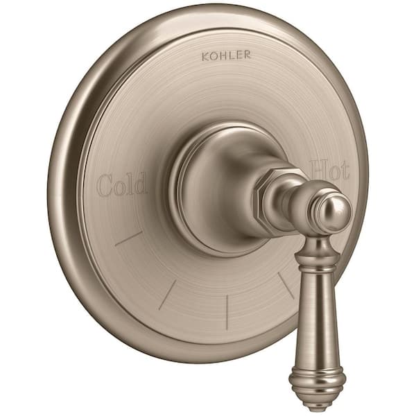 KOHLER Artifacts Lever 1-Handle Thermostatic Valve Trim Kit in Vibrant Brushed Bronze (Valve Not Included)