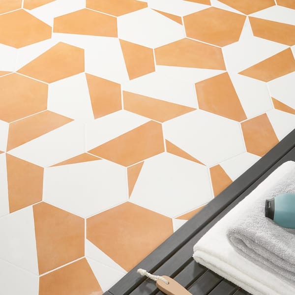 Ivy Hill Tile Eclipse Burst Orange 7.79 in. x 8.98 in. Matte