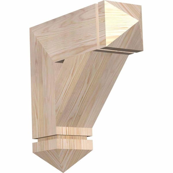Ekena Millwork 5.5 in. x 20 in. x 20 in. Douglas Fir Traditional Arts and Crafts Smooth Bracket