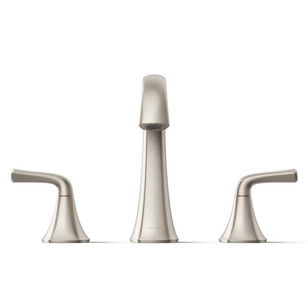 KOHLER Sundae 8 in. Widespread Double Handles Bathroom Faucet in
