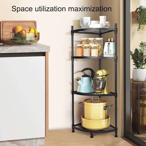 3 Layer Plastic Small Storage Shelves Basket Corner Shelf Cosmetics  Organizer Desk Stand Rack for Bathroom Home Household Kitchen