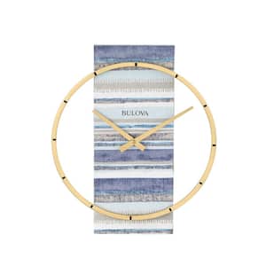 Floating Dial Design 14.2 in. Wall Clock in Multi Tone Shades Of Blue