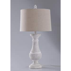 Quail 30 in. Weathered White Table Lamp