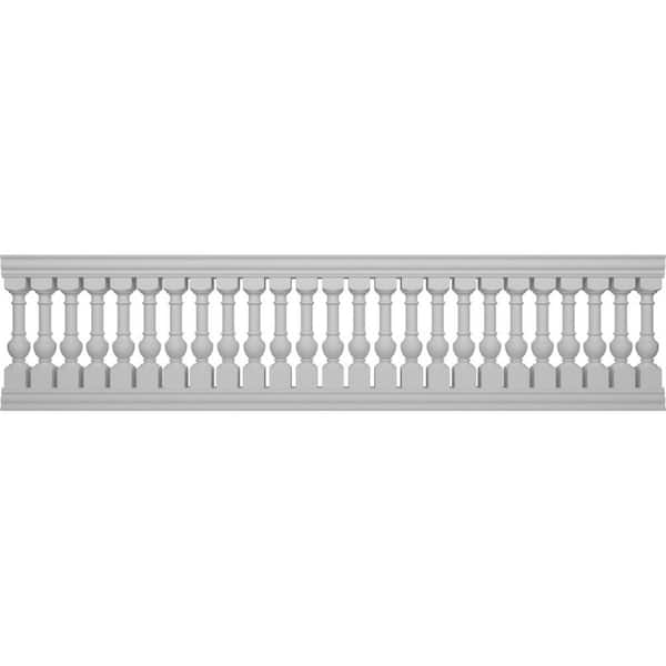 Ekena Millwork Fiberthane York Balustrade 156 in. L x 40 in. H Fiberglass Railing Kit
