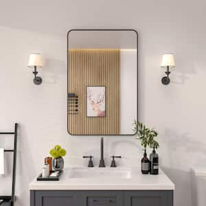 24 in. W x 36 in. H Rectangular Framed Wall Bathroom Vanity Mirror in Oil Rubbed Bronze