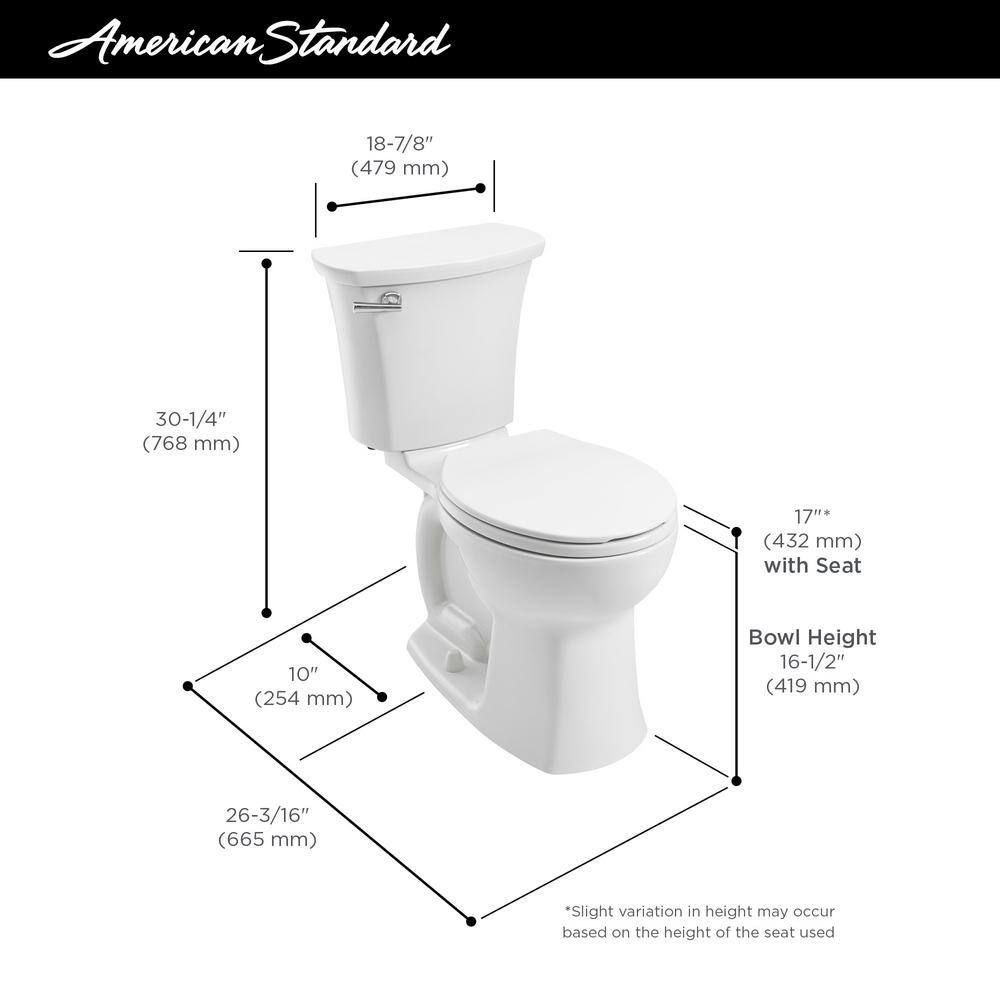 Edgemere Chrome Polished 1.28 GPF High Efficiency Round Toilet