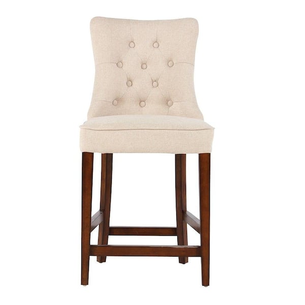 Home Decorators Collection Rebecca 24 in. Natural Textured Cushioned Bar Stool