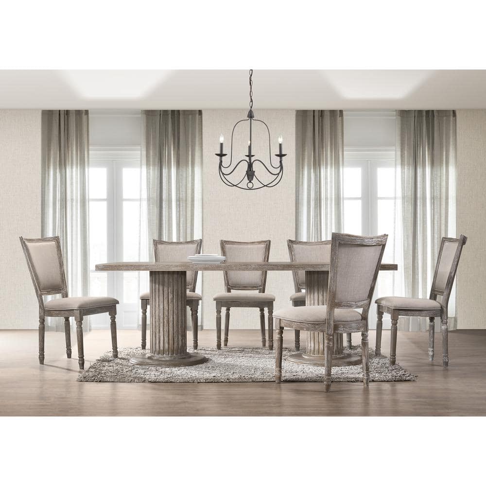 Reclaimed Wood Vintage Grey 84" Transitional Dining Table