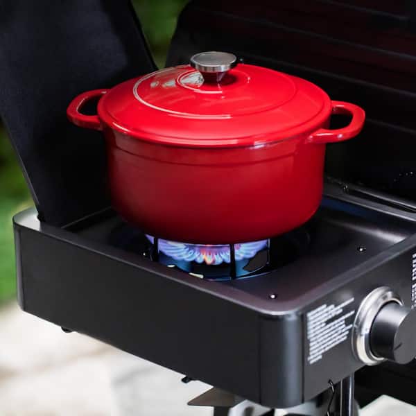 Char-Griller - Double Play 1,260 sq., in. 3-Burner Gas and Charcoal Grill in Black