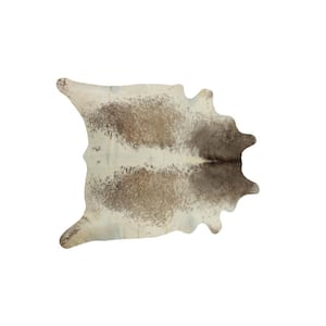 Kobe Salt and Pepper Taupe/White 6 ft. x 7 ft. Cowhide Rug