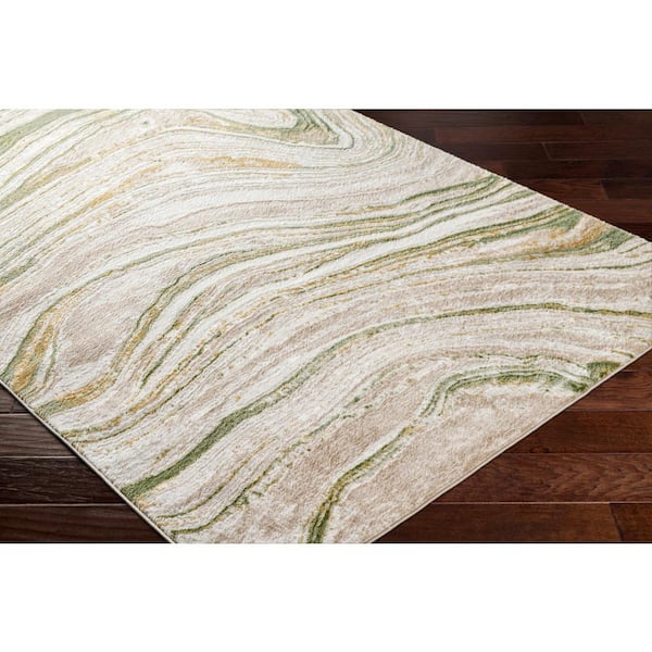 San Francisco Green 5 ft. x 7 ft. Abstract Indoor Area Rug