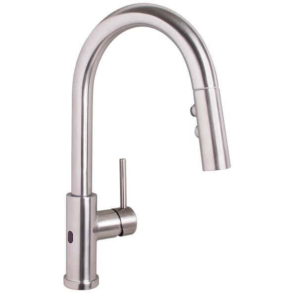 Speakman Neo Single Handle Touchless Pull Down Sprayer Kitchen Faucet in Stainless Steel