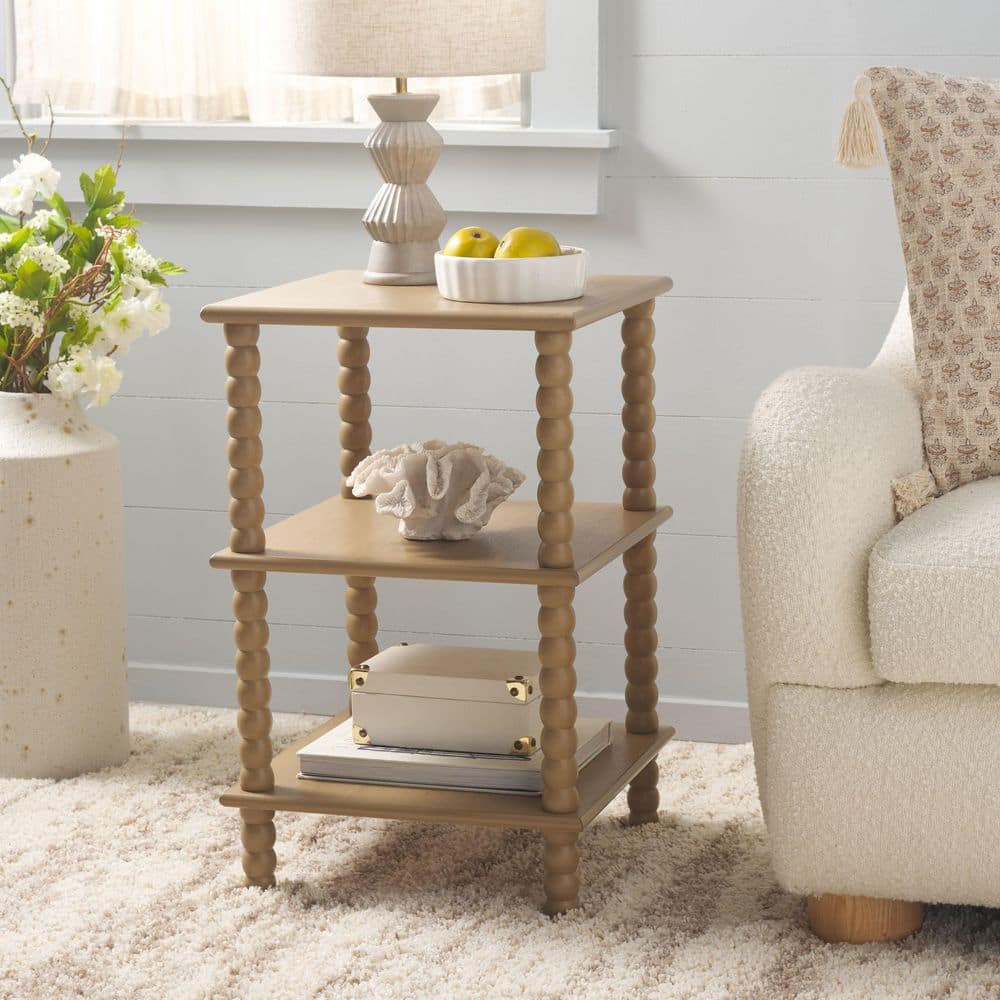 SAFAVIEH Dylin 18.9 in. Desert Brown Wood End Table ACC5738C - The