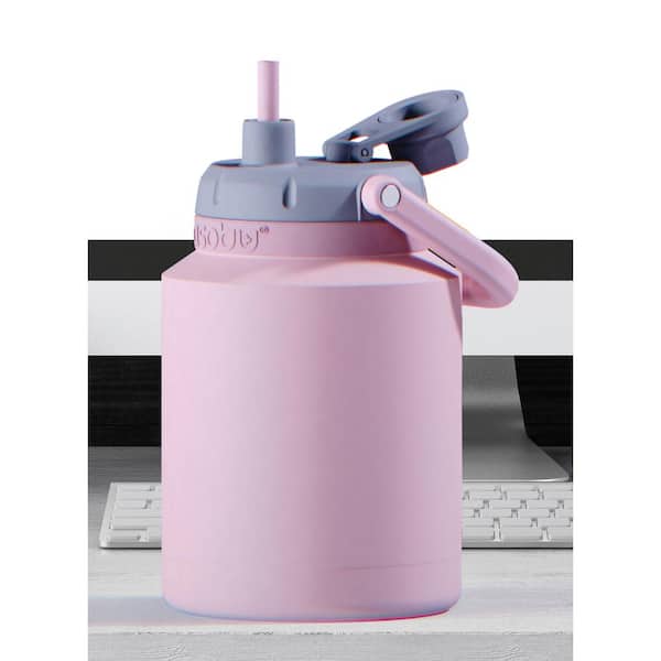 Thermos 64 oz Foam-Insulated Hydration Water Bottle with Fold-Down Handle  Pink