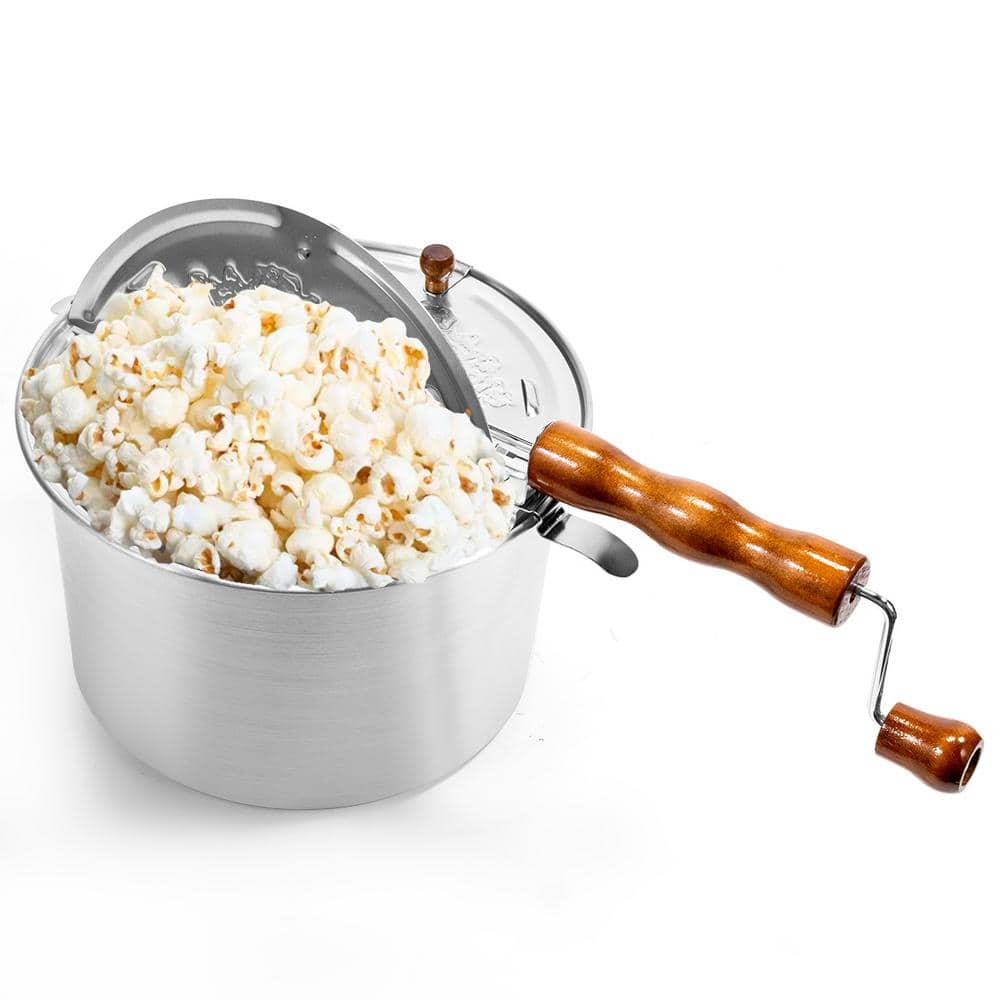 Barton Popcorn Popper Stovetop Set Stovetop Hand Crank Stirring with Removable Lid96010H