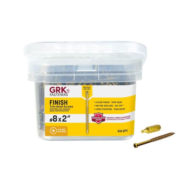 #8 x 2 in. Star Drive Trim Finishing Head Screw (510-Per Pack)
