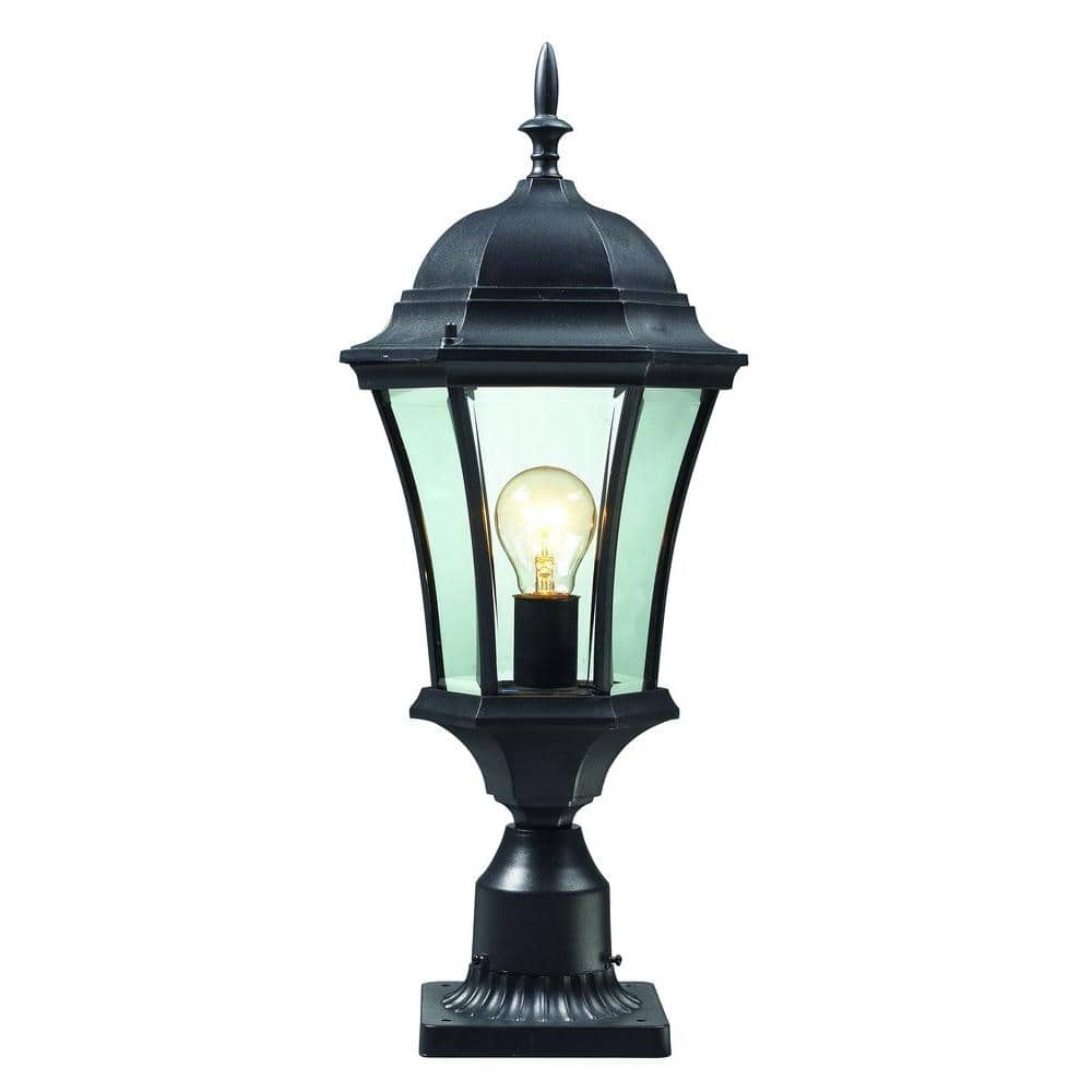 Wakefield 24 in. 1-Light Black Aluminum Hardwired Outdoor Weather Resistant