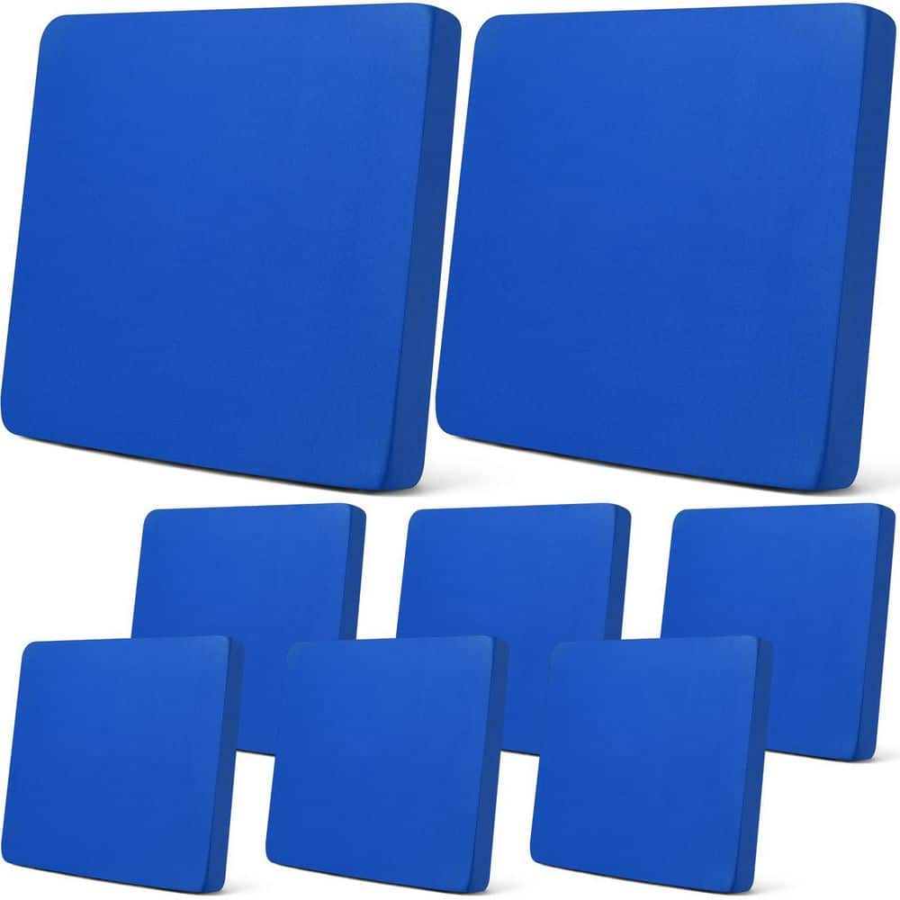 8 Pcs Patio Cushion Covers, Stretch Outdoor Cushion Cover Replacement for Patio Furniture Sofa Couch Slipcovers, Blue price history on PriceWatchPro