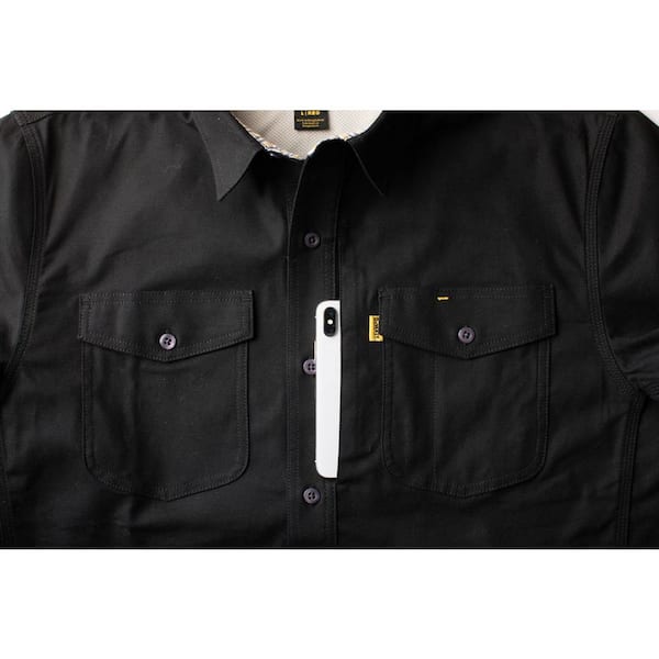 DEWALT Garland Men's Size X-Large Black Cotton/Spandex Work Shirt
