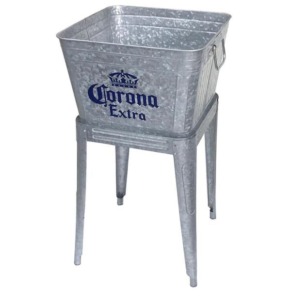 Leigh Country MC 47940 Corona Extra 42 Qt. Galvanized Wash Tub With Galvanized Stand
