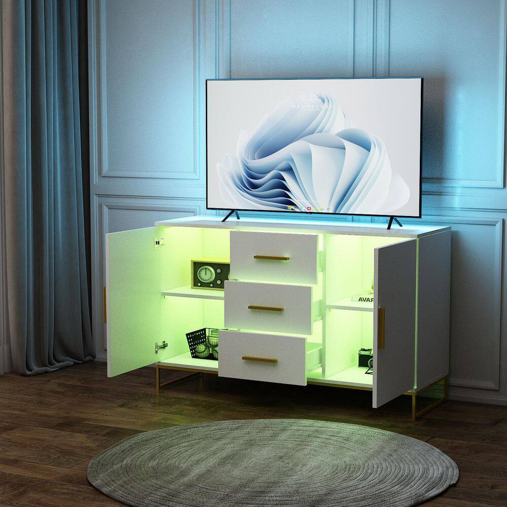 Reviews for FUFU&GAGA 47.2 in. Wood Entertainment Center TV Console