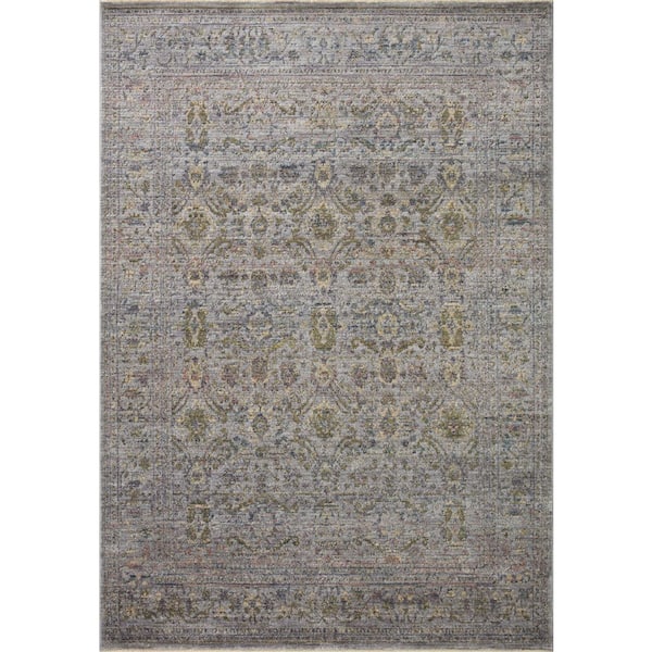 Jean Stoffer Bradbury Grey / Multi 2 ft. 7 in.  x 4 ft. Contemporary Accent Rug