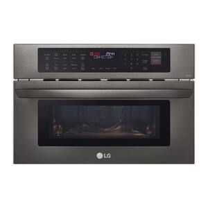 30 in. Width 1.7 cu. Ft. Smart Black Stainless Steel Built-In Microwave and Speed Oven with Convection and Air Fry