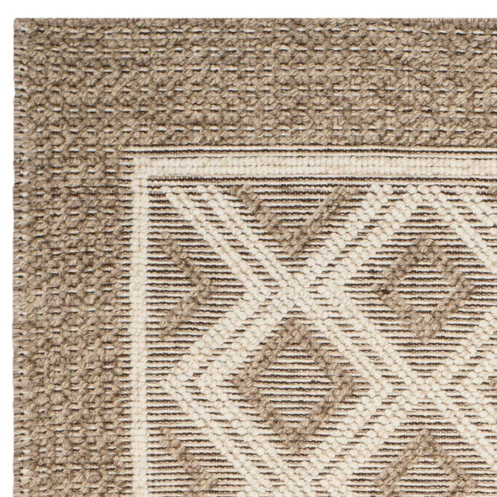 Ivory and Beige Hand-Knotted Wool 6' x 9' Area Rug