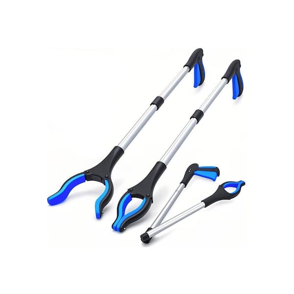 32 Inch Long Reacher Grabber Pickup Tool with Magnetic Tip Trash Picker for Elderly Rotating Jaw 2-Pack