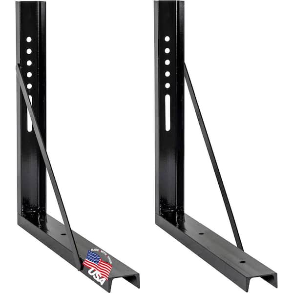 24 in. x 24 in. Welded Black Structural Steel Mounting Brackets