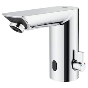 Bau Cosmopolitan E Touchless Battery Powered Single Hole Touchless Bathroom Faucet Temperature Control StarLight Chrome