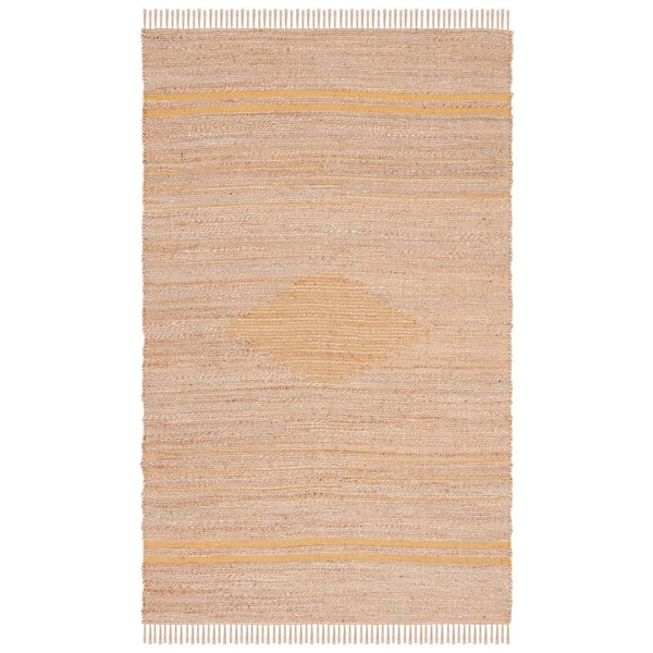 Natural Fiber 4 ft. x 6 ft. Gold/Natural Striped Area Rug