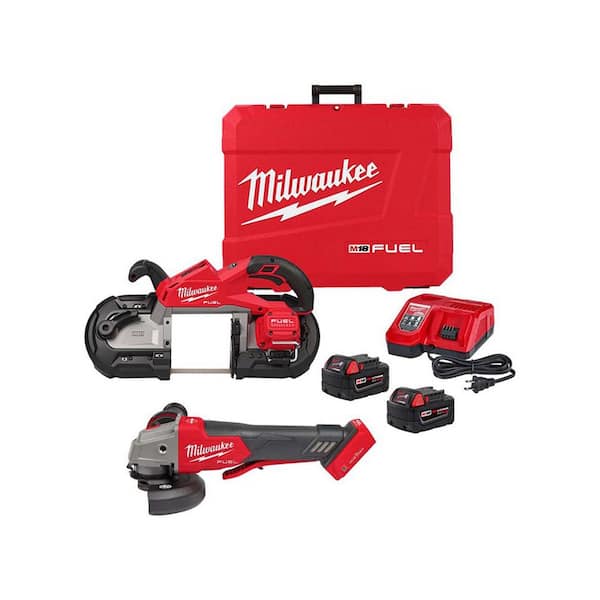 M18 FUEL 18V Lith-Ion Brushless Deep Cut Band Saw w/ (2) M18 REDLITHIUM XC5. 0 Battery & Rapid Charger & M18 Grinder