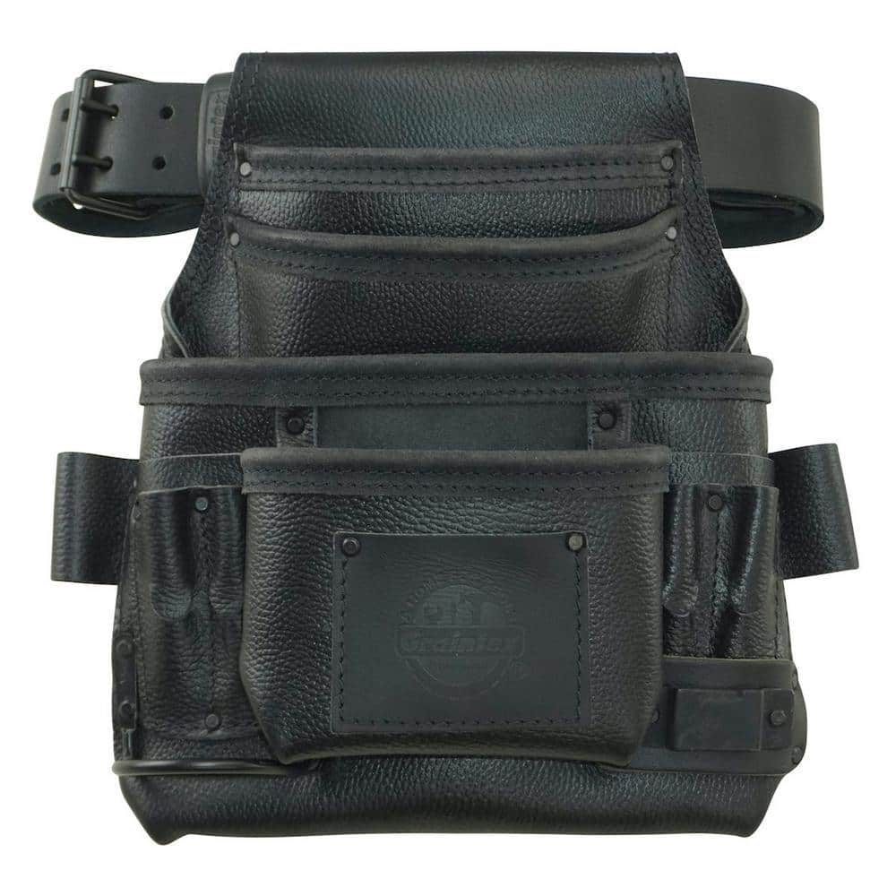 Graintex 7-Pocket Black Rugged Top Grain Leather Tool Pouch ST2852 - The Home Depot Graintex 7-Pocket Black Rugged Top Grain Leather Tool Pouch ST2852 - The Home Depot