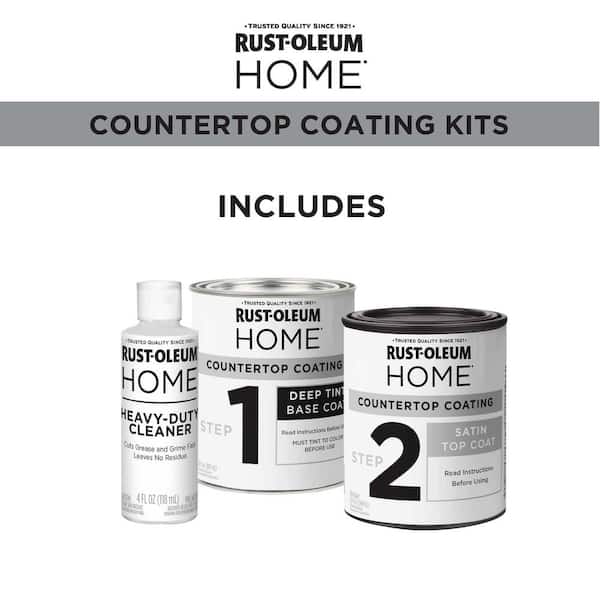 Rust-Oleum Home 1 qt. Gunmetal Satin Interior Countertop Paint Kit 