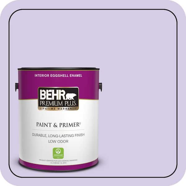 BEHR PREMIUM PLUS 1 gal. #640A-3 Potentially Purple Eggshell Enamel Low Odor Interior Paint & Primer