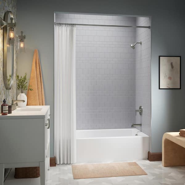KOHLER Elmbrook 60 in. x 32 in. Soaking Bathtub with Right-Hand Drain in White
