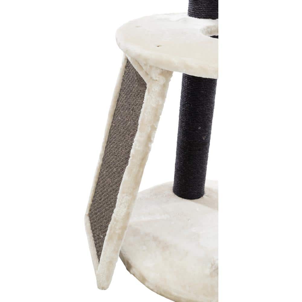 Bovina 55.5" Black and Cream Sisal Cat Tower with Hammock