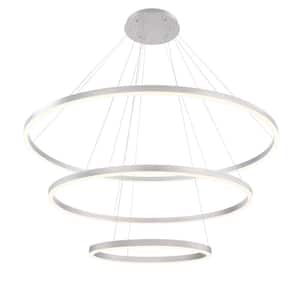 Spunto Collection 216-Watt Silver Integrated LED Chandelier