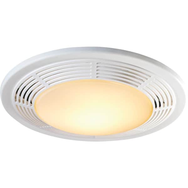 Broan Nutone White 100 Cfm Ceiling Mount Bathroom Exhaust Fan With Light And Nightlight 8663rp The Home Depot - Ceiling Fan Light Bathroom