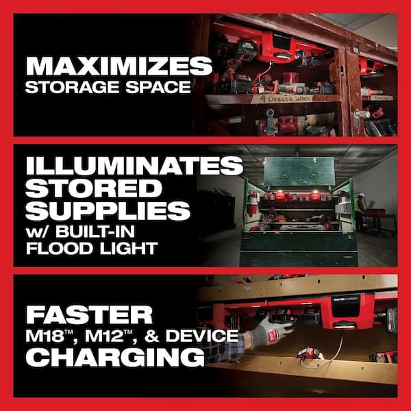 M18 and M12 Lithium-Ion Gangbox 4-Port Rapid Charger