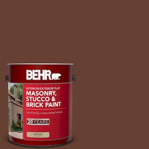 1 gal. #BXC-45 Classic Brown Flat Interior/Exterior Masonry, Stucco and Brick Paint