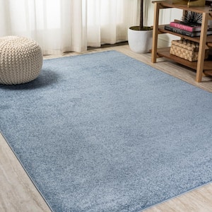 Haze Solid Low-Pile Classic Blue 3 ft. x 5 ft. Area Rug