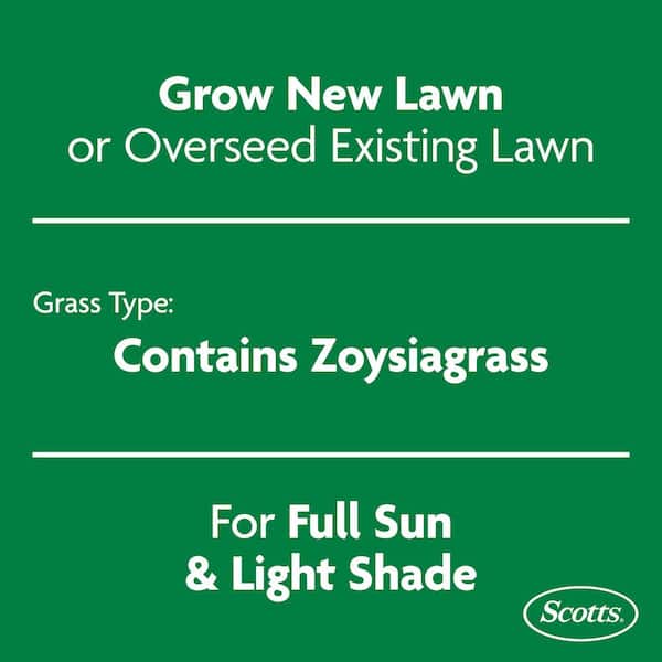 Turf Builder 5 lbs. Grass Seed Zoysia Grass Seed & Mulch Grows a Tough, Low-Maintenance Lawn