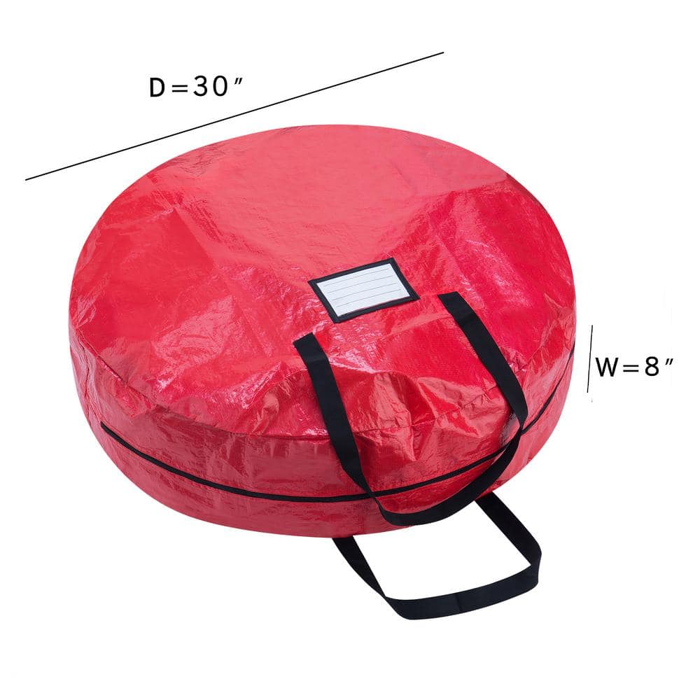 Red Extra-Large Polypropylene Christmas Tree and Wreath Storage Bag
