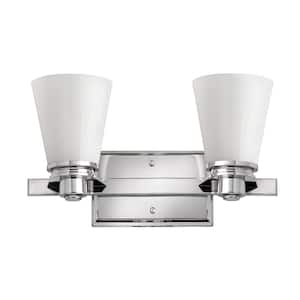 Avon 14.5 in. 2-Light Chrome Vanity Light